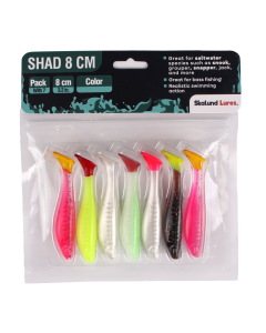 Señuelos gomas robalo y lobina Skalund Shad 8 cm (paq. c/7) - Mixed