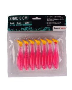 Señuelos gomas robalo y lobina Skalund Shad 8 cm (paq. c/7) - Pink