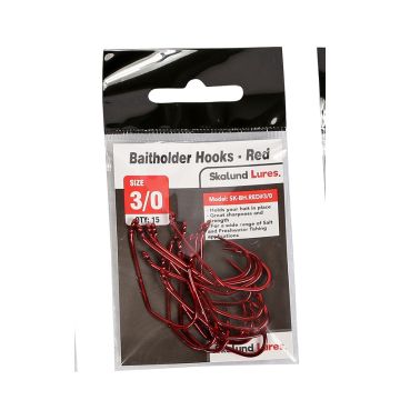 Anzuelos Baitholder Red Skalund tam. 3/0 (para carnada)