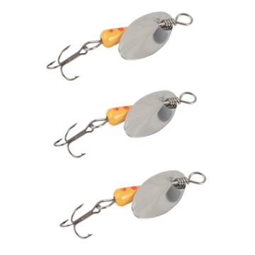 Kit 3 cucharitas South Bend - Techny Spinner 1/16 oz silver/orange