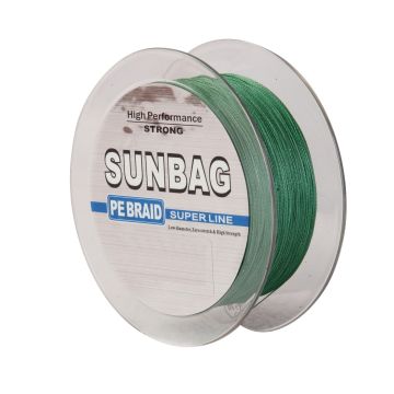 Linea trenzada Sunbag, 1000 mts, Verde Oscuro, disponible: 12, 15, 20, 25, 30, 40, 50, 60, 80 y 100 lb